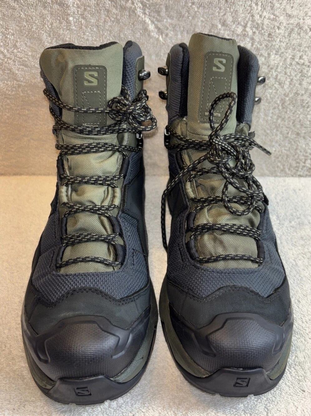 Salomon 145464 Quest GTX Gore-Tex Men Size 8.5 Hiking Boots Blk Green
